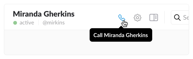 Slack call feature